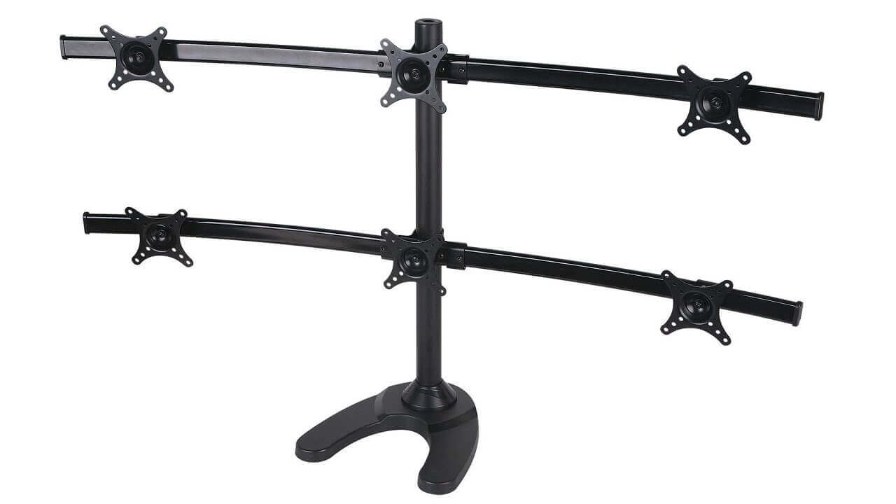 Soporte de 6 brazos con extension para monitores